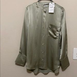 Zara silk shirt